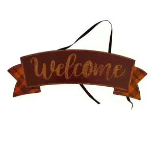 Welcome Sign Decorative Welcome Plaque Easy to Install Sturdy Wood Hanging